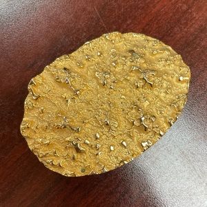 Western gold nugget belt buckle